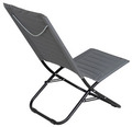 Campingstol foldbar grå/sort 51 x 74 x 74 cm - Sunlife
